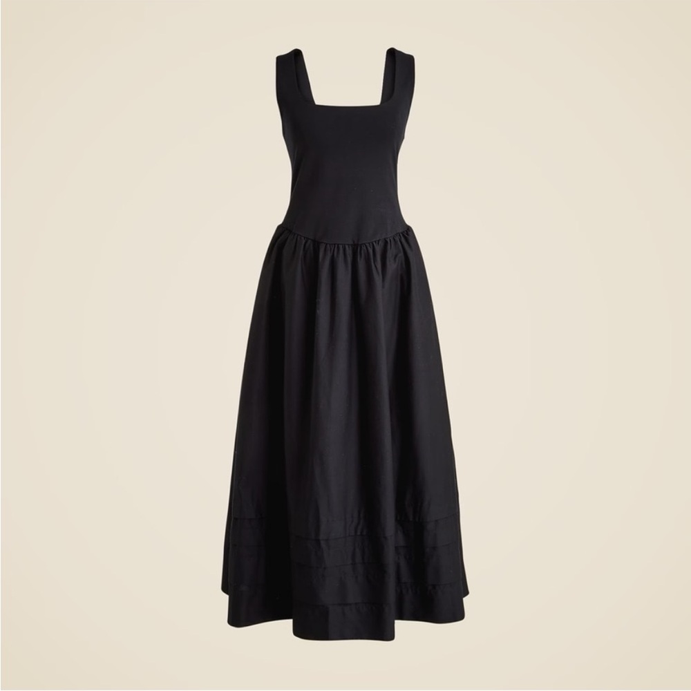 J. Crew Black Drop waist mixy dress black - Picture 4 of 7